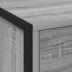 Mesa de Noche con cajón 2 pcs Gris Sonoma 50 x 39.5 x 50 cm