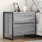 Mesa de Noche con cajón 2 pcs Gris Sonoma 50 x 39.5 x 50 cm