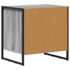 Mesa de Noche con cajón 2 pcs Gris Sonoma 50 x 39.5 x 50 cm