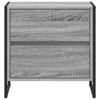 Mesa de Noche con cajón 2 pcs Gris Sonoma 50 x 39.5 x 50 cm