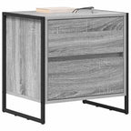 Mesa de Noche con cajón 2 pcs Gris Sonoma 50 x 39.5 x 50 cm