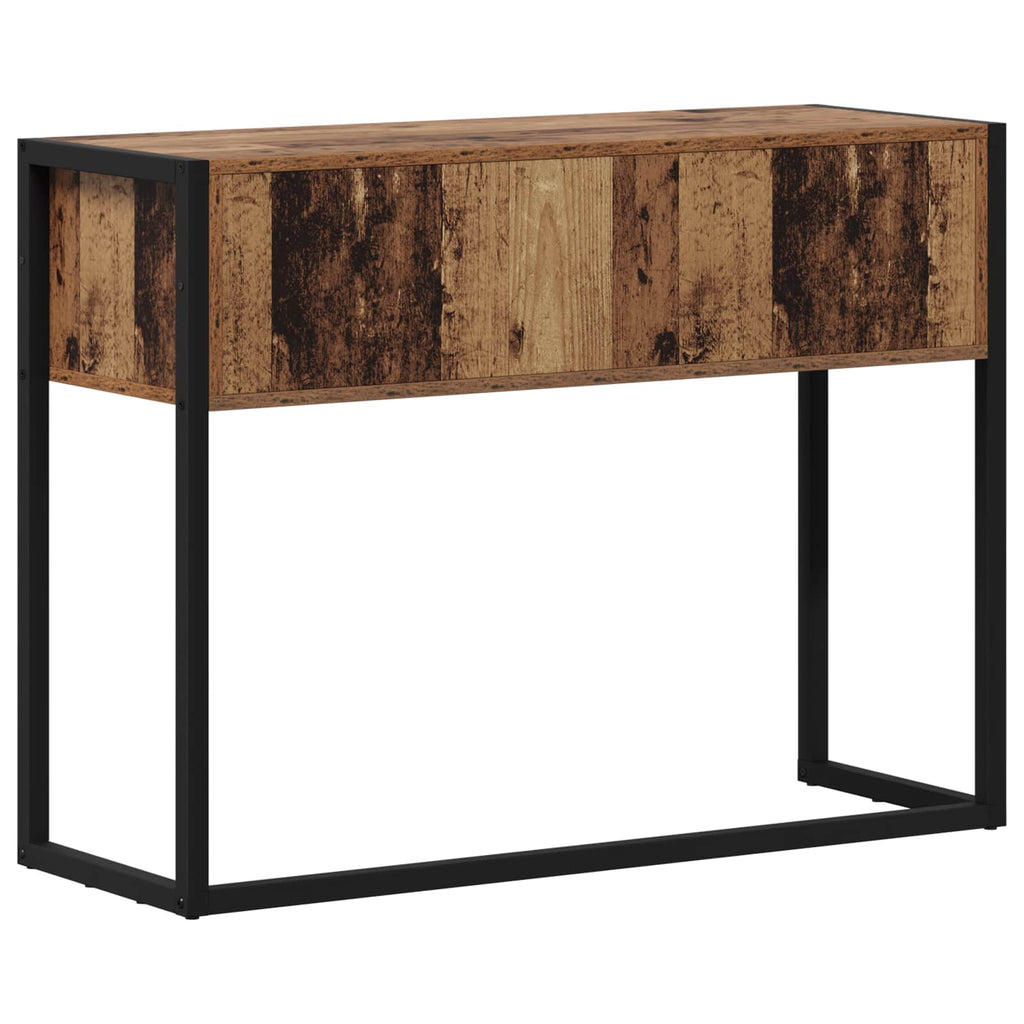 Mesa Auxiliar con almacenamiento Madera Vieja 100 x 36 x 75 cm