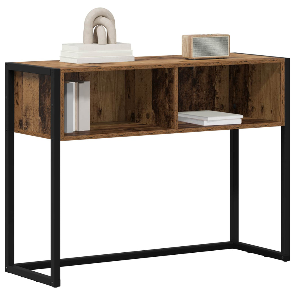 Mesa Auxiliar con almacenamiento Madera Vieja 100 x 36 x 75 cm