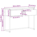 Mesa Auxiliar con cajón Madera Vieja 100 x 36 x 75 cm