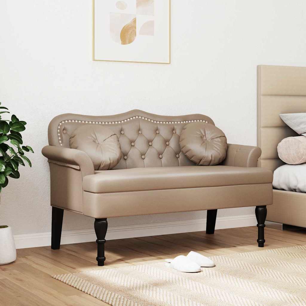 Banco Chesterfield Capuchino 120.5 x 65 x 75 cm Cuero sintético