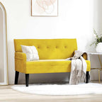 Banco Chesterfield Amarillo 112 x 65,5 x 75 cm Terciopelo