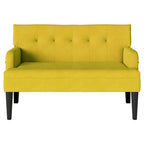 Banco Chesterfield Amarillo 112 x 65,5 x 75 cm Terciopelo