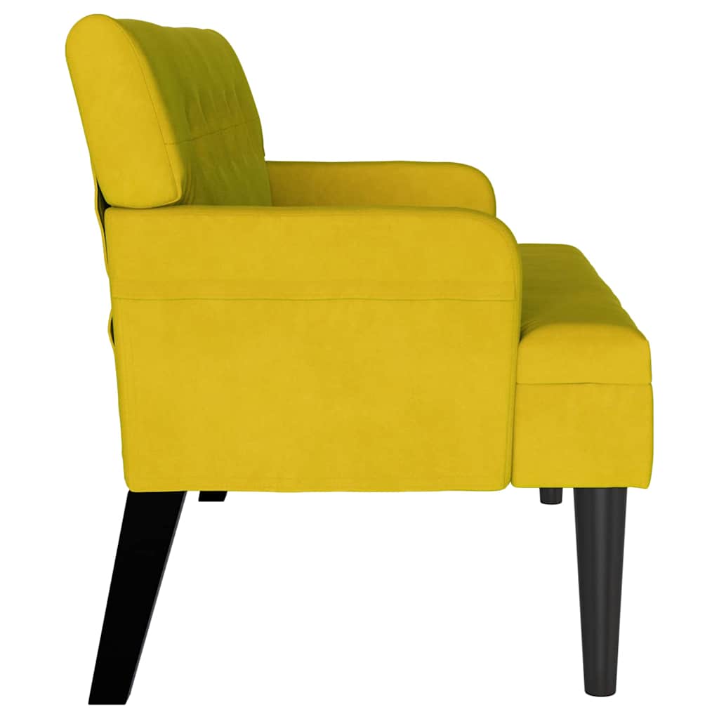 Banco Chesterfield Amarillo 112 x 65,5 x 75 cm Terciopelo
