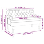 Banco Chesterfield 119,5 x 64,5 x 75 cm Cuero sintético