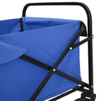 Carro de Mano Plegable Manual Azul 94 x 53 x 99 cm Tela Oxford