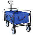 Carro de Mano Plegable Manual Azul 94 x 53 x 99 cm Tela Oxford