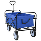 Carro de Mano Plegable Manual Azul 94 x 53 x 99 cm Tela Oxford