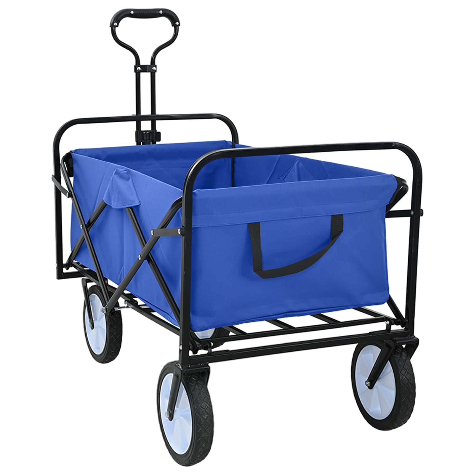 Carro de Mano Plegable Manual Azul 94 x 53 x 99 cm Tela Oxford