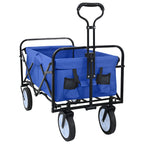 Carro de Mano Plegable Manual Azul 94 x 53 x 99 cm Tela Oxford