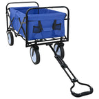 Carro de Mano Plegable Manual Azul 94 x 53 x 99 cm Tela Oxford