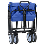 Carro de Mano Plegable Manual Azul 94 x 53 x 99 cm Tela Oxford