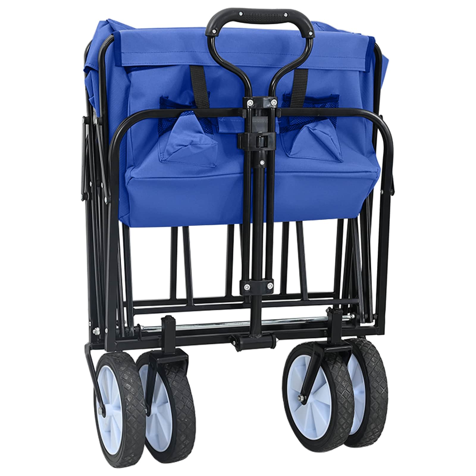 Carro de Mano Plegable Manual Azul 94 x 53 x 99 cm Tela Oxford