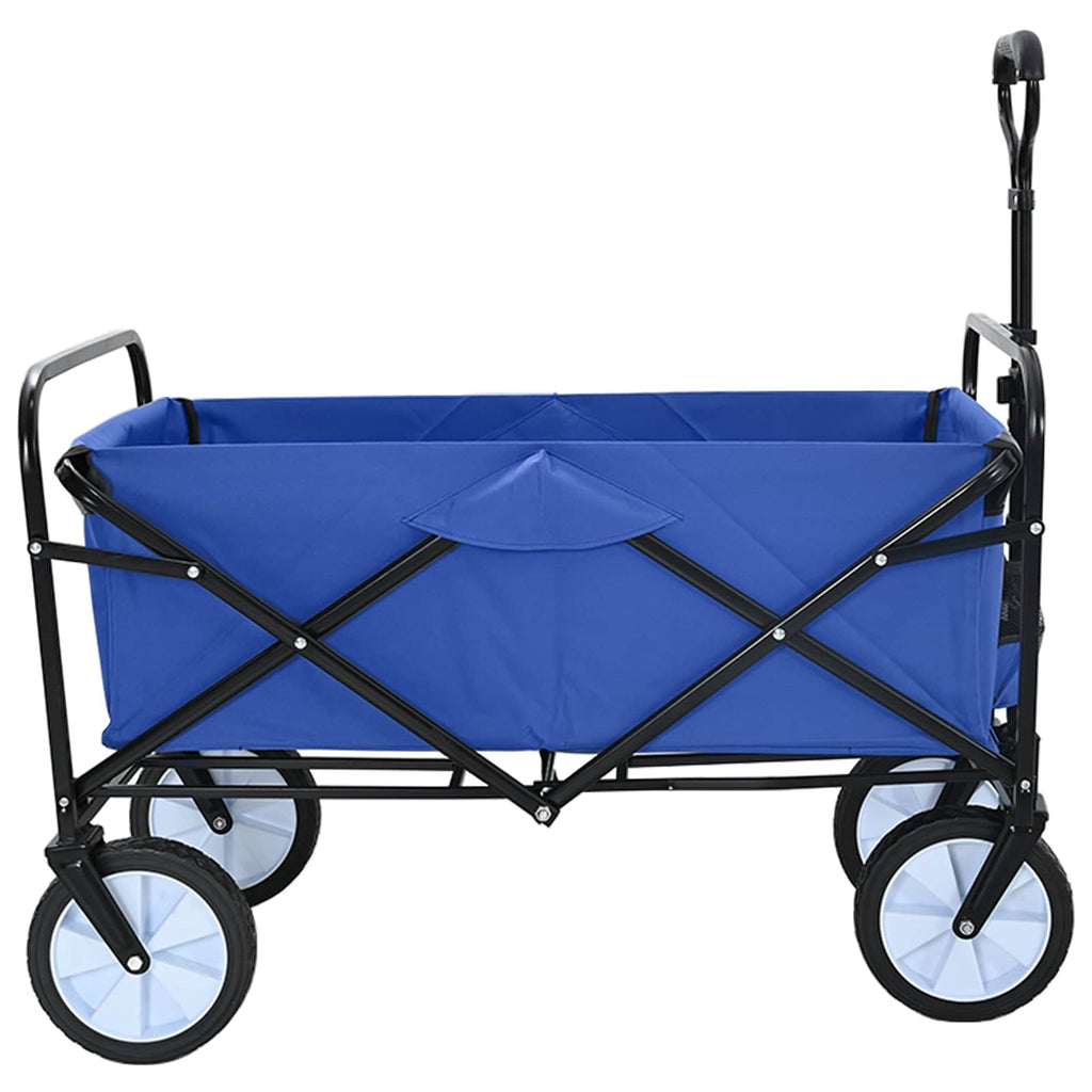Carro de Mano Plegable Manual Azul 94 x 53 x 99 cm Tela Oxford