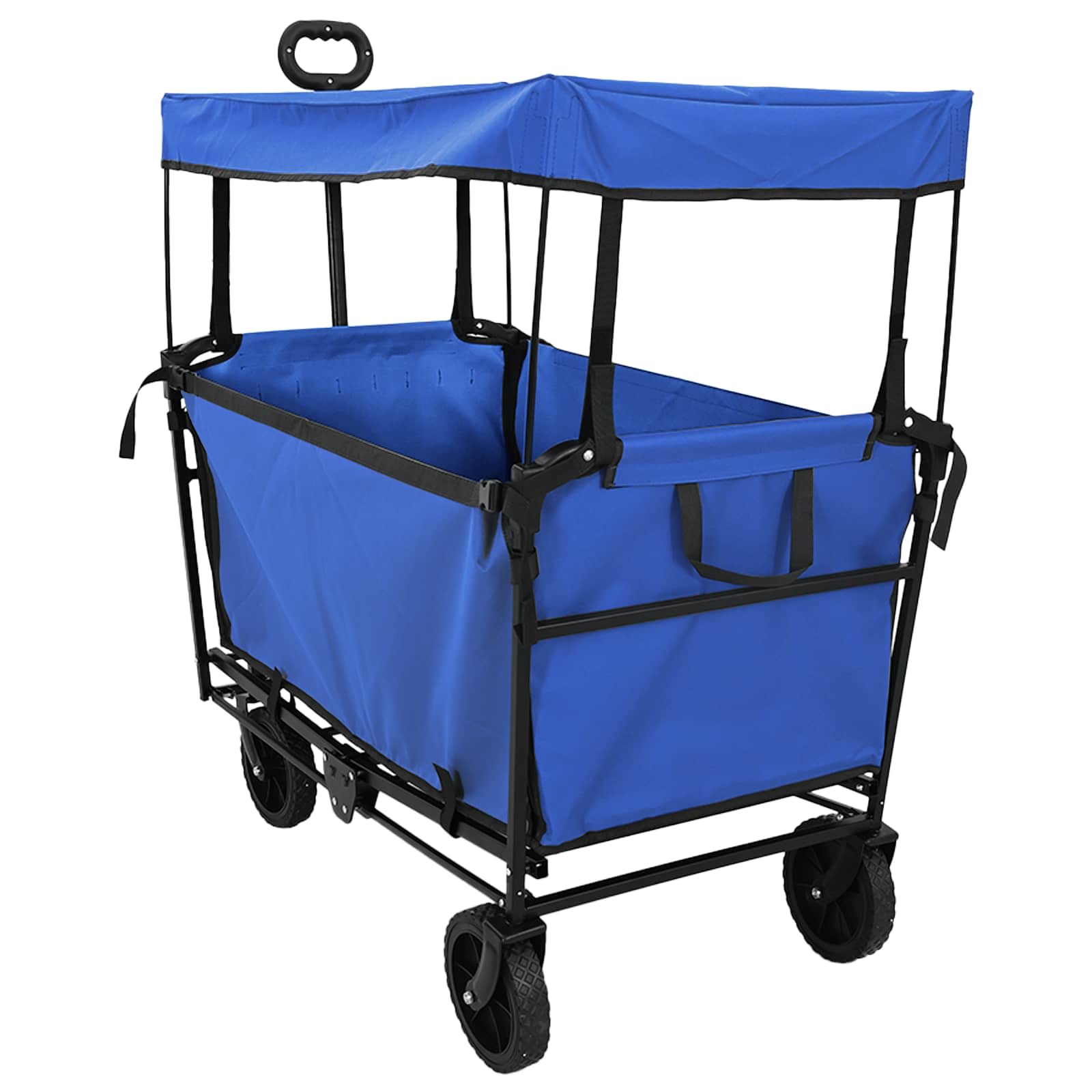 Carro de Mano Plegable Gris 105 x 56,5 x 116 cm Tela Oxford