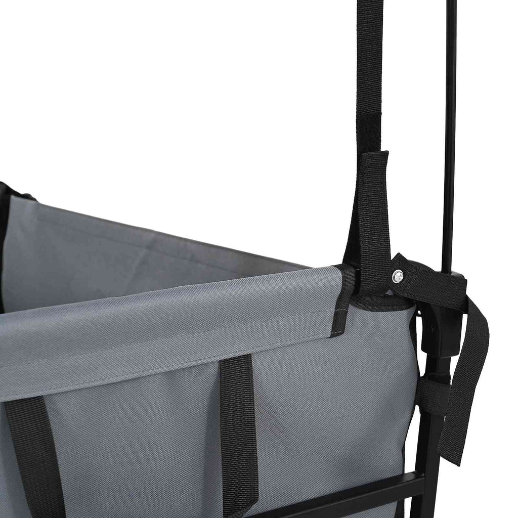 Carro de Mano Plegable Gris 105 x 56,5 x 116 cm Tela Oxford