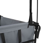 Carro de Mano Plegable Gris 105 x 56,5 x 116 cm Tela Oxford