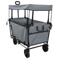 Carro de Mano Plegable Gris 105 x 56,5 x 116 cm Tela Oxford