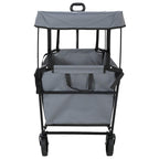 Carro de Mano Plegable Gris 105 x 56,5 x 116 cm Tela Oxford