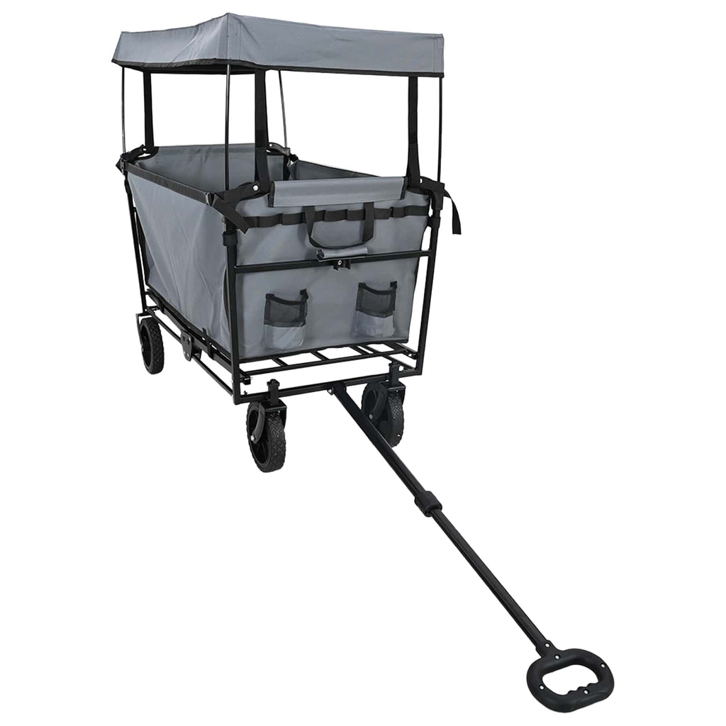 Carro de Mano Plegable Gris 105 x 56,5 x 116 cm Tela Oxford