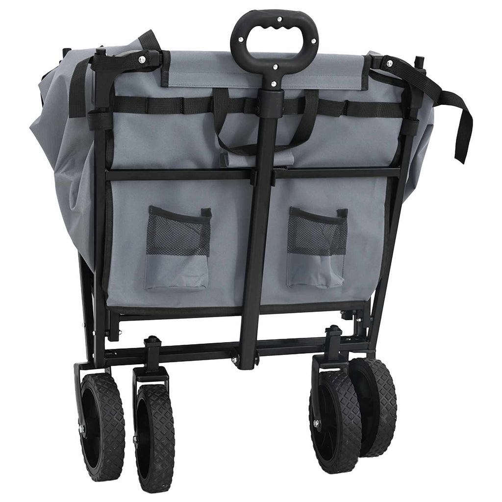 Carro de Mano Plegable Gris 105 x 56,5 x 116 cm Tela Oxford