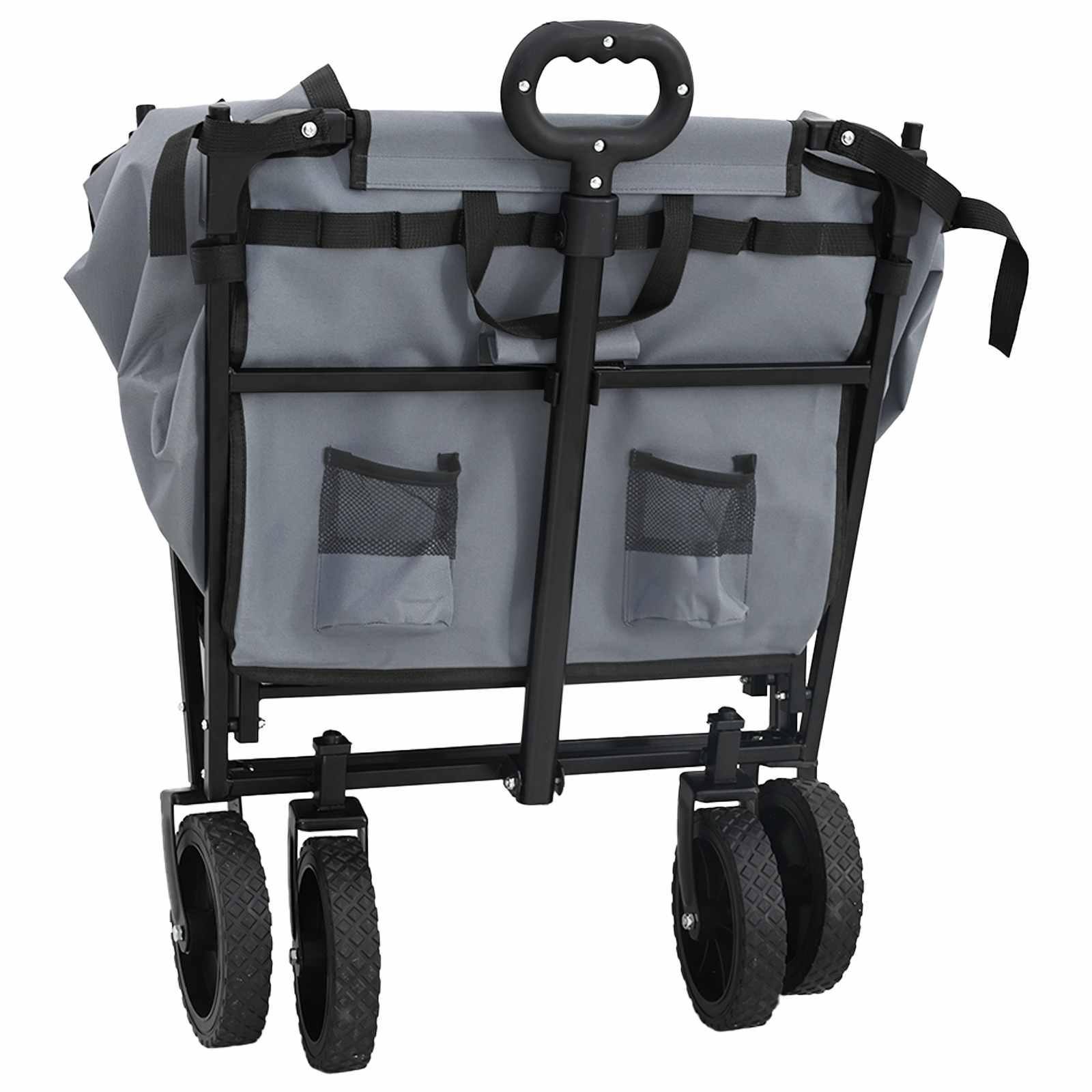 Carro de Mano Plegable Gris 105 x 56,5 x 116 cm Tela Oxford