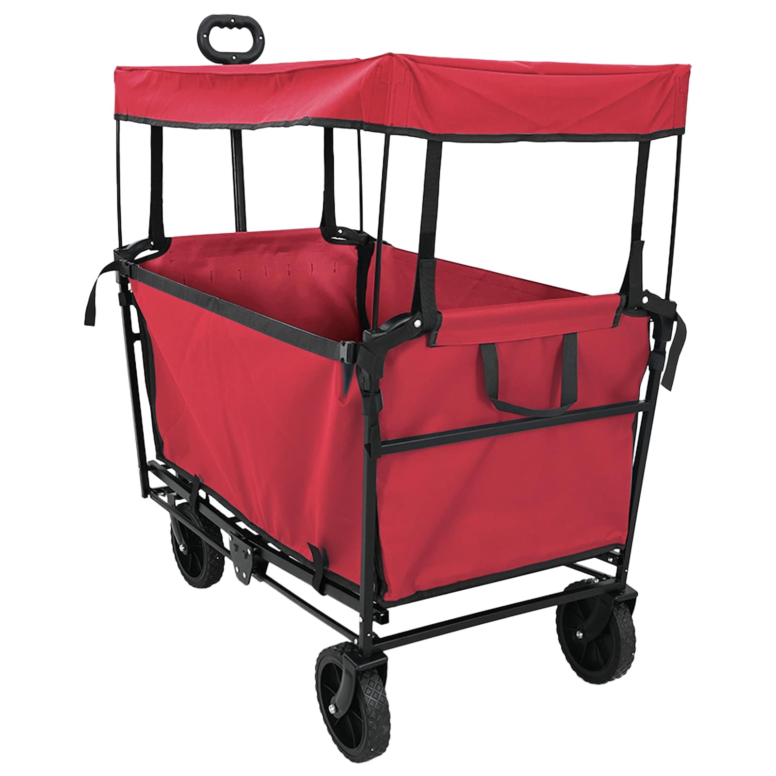 Carro de Mano Plegable Gris 105 x 56,5 x 116 cm Tela Oxford