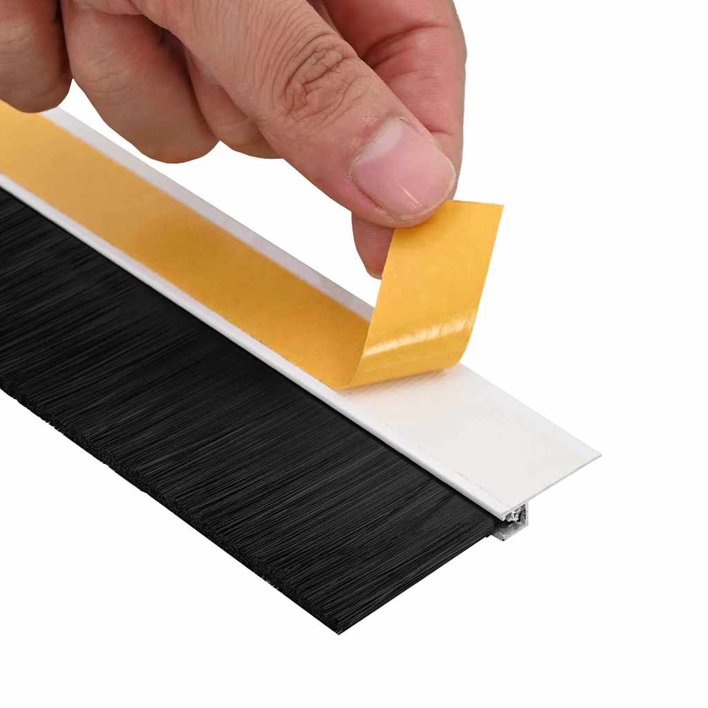 Sellos de cepillo para puertas autoadhesivos 12 pcs 100 cm