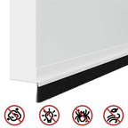 Sellos de cepillo para puertas autoadhesivos 12 pcs 100 cm