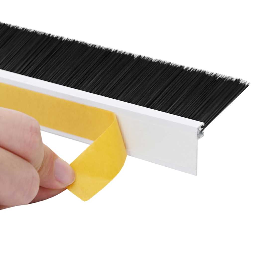 Sellos de cepillo para puertas autoadhesivos 12 pcs 100 cm