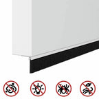 Sellos de cepillo para puertas autoadhesivos 12 pcs 100 cm
