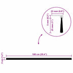 Sellos de cepillo para puertas autoadhesivos 12 pcs 100 cm
