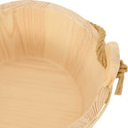 Cubo de Sauna 2 pcs Marrón Madera de Pino Sólida y Cáñamo