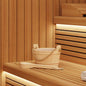 Cubo de Sauna 2 pcs Marrón Madera de Pino Sólida y Cáñamo
