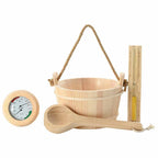 Juego de Accesorios de Sauna 4 pcs Marrón