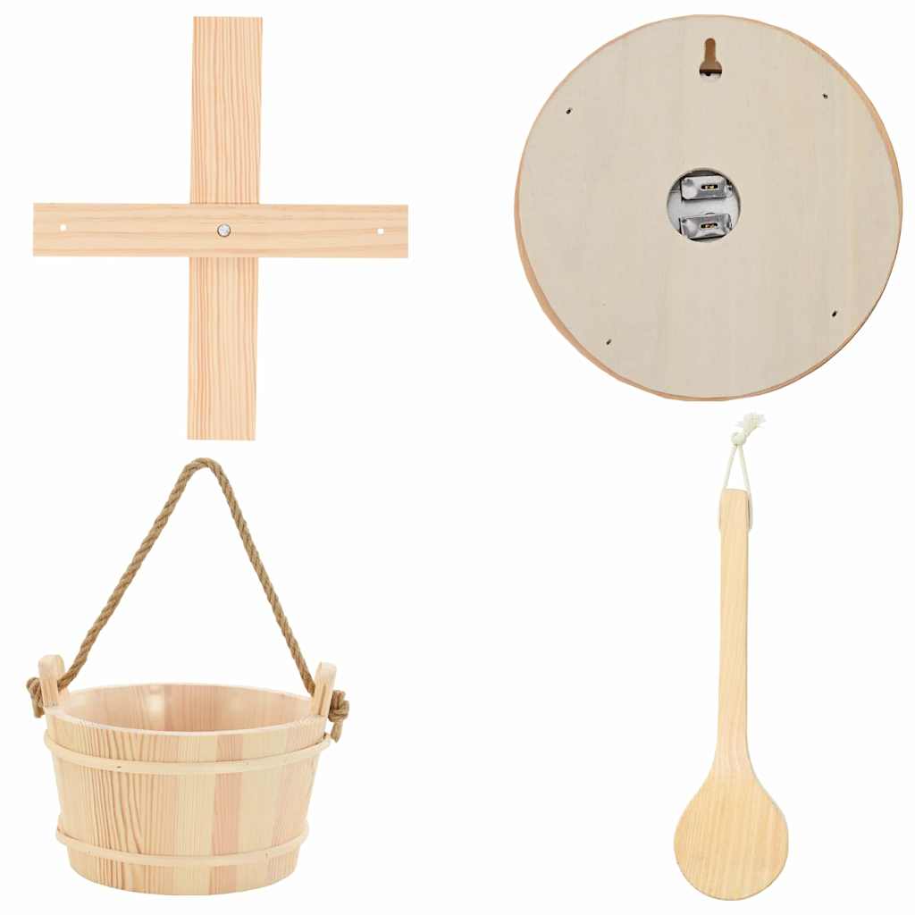 Juego de Accesorios de Sauna 4 pcs Marrón
