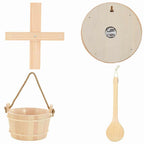 Juego de Accesorios de Sauna 4 pcs Marrón