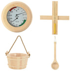 Juego de Accesorios de Sauna 4 pcs Marrón