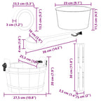 Juego de Accesorios de Sauna 4 pcs Marrón