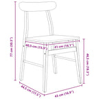 Silla de comedor 2 pcs 43 x 44,5 x 77 cm