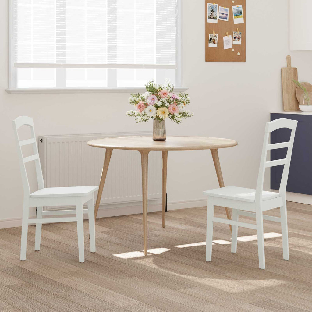 Silla de comedor 2 pcs Madera de Caucho Sólido