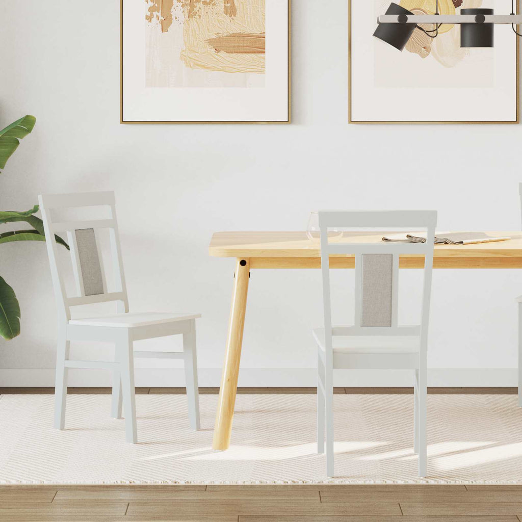 Silla de comedor 2 pcs Madera de Caucho Sólido