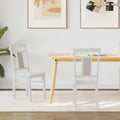 Silla de comedor 2 pcs Madera de Caucho Sólido