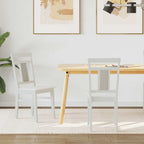 Silla de comedor 2 pcs Madera de Caucho Sólido