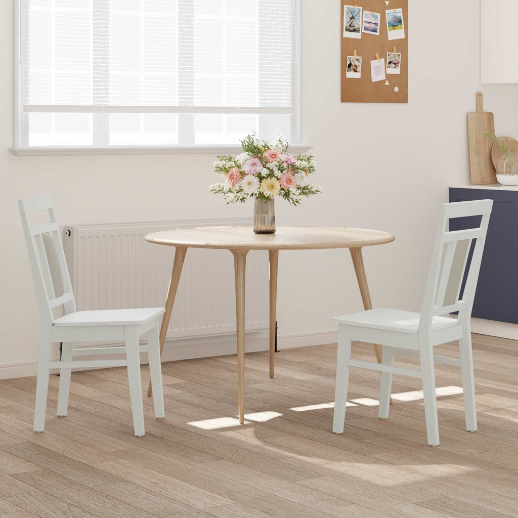 Silla de comedor 2 pcs Madera de Caucho Sólido