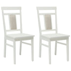 Silla de comedor 2 pcs Madera de Caucho Sólido